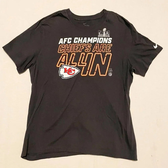 Nike AFC Champions Chiefs Are All In Tshirt Womens XL Shirt - Picture 1 of 15